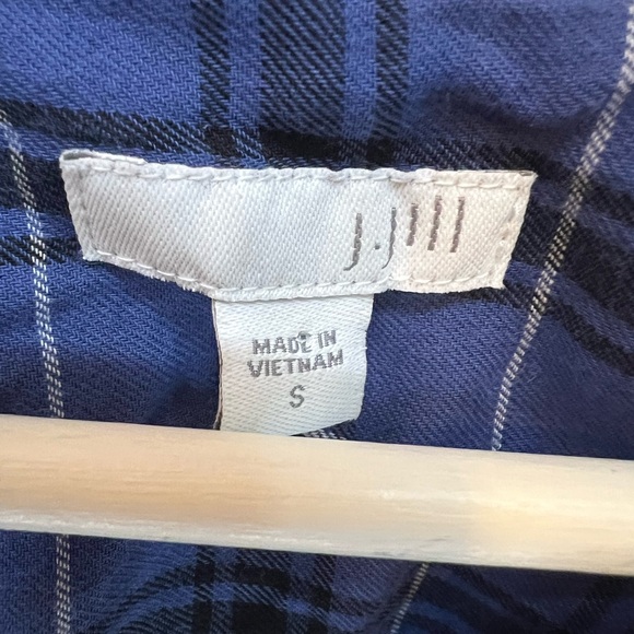 J JILL PLAID TUNIC BUTTON DOWN SHIRT TOP S TOO CUTE LONG EUC - Picture 11 of 13